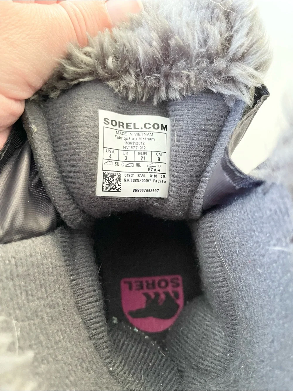 SOREL Snow Commander Snowboots Waterproof Pink Black size Infant 4